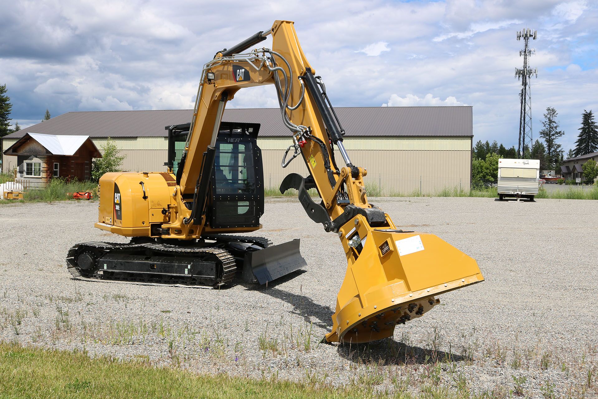 Caterpillar 308E2 Ballistic Logger Style Window