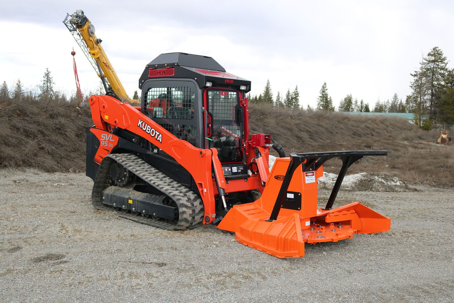 Kubota SVL95-2 Ballistic Door and Top Cab Guard and Cooler