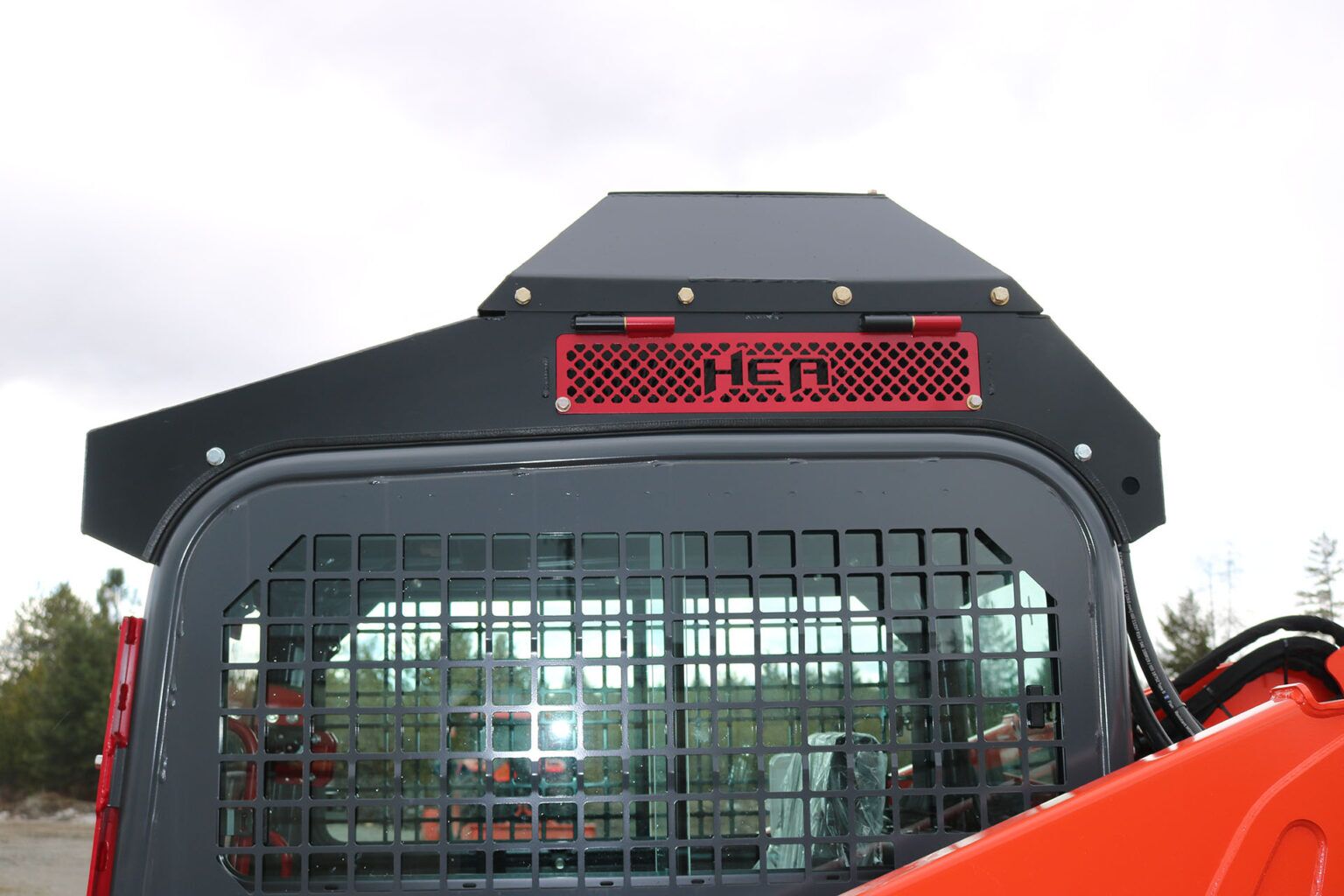 Kubota SVL95-2 Ballistic Door and Top Cab Guard and Cooler