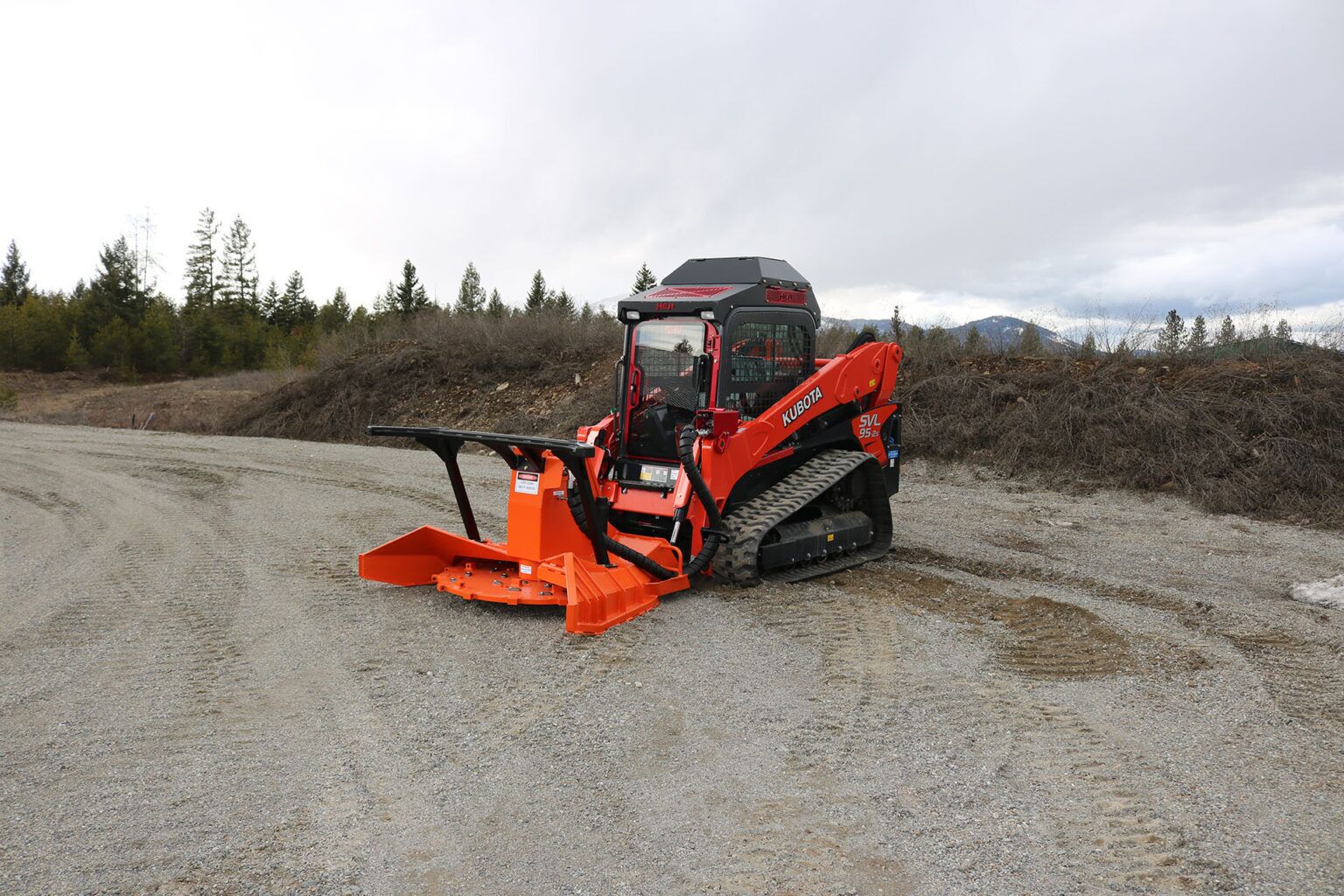 Kubota SVL95-2 Ballistic Door and Top Cab Guard and Cooler