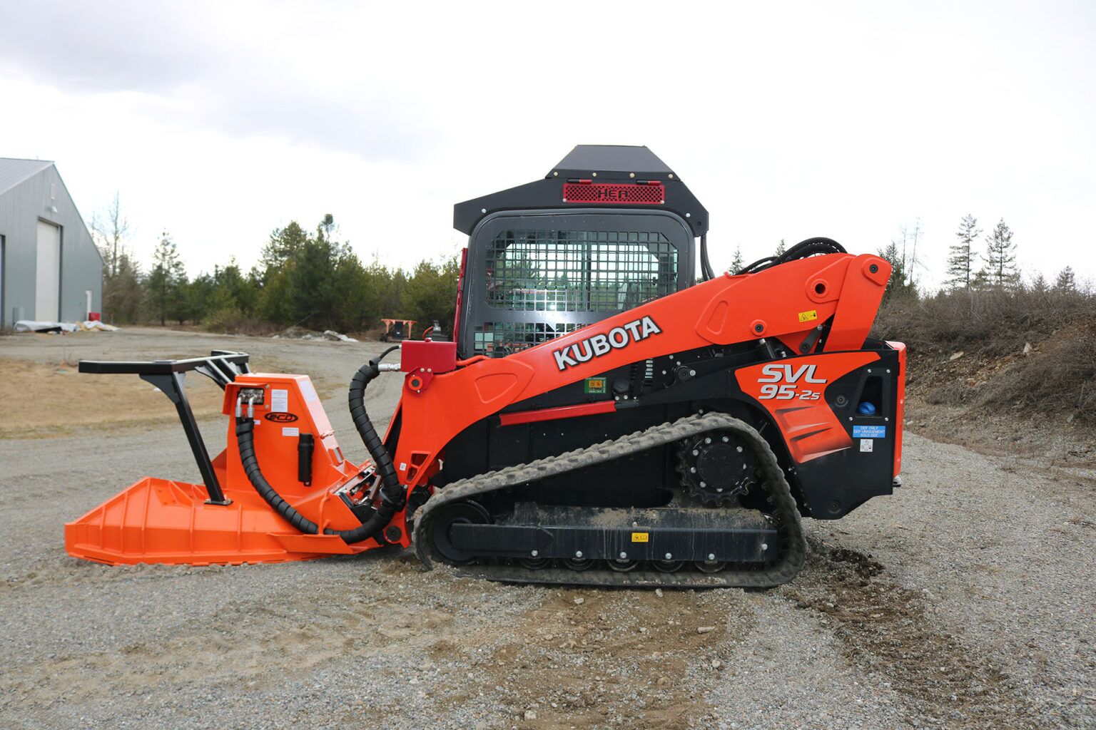 Kubota SVL95-2 Ballistic Door and Top Cab Guard and Cooler
