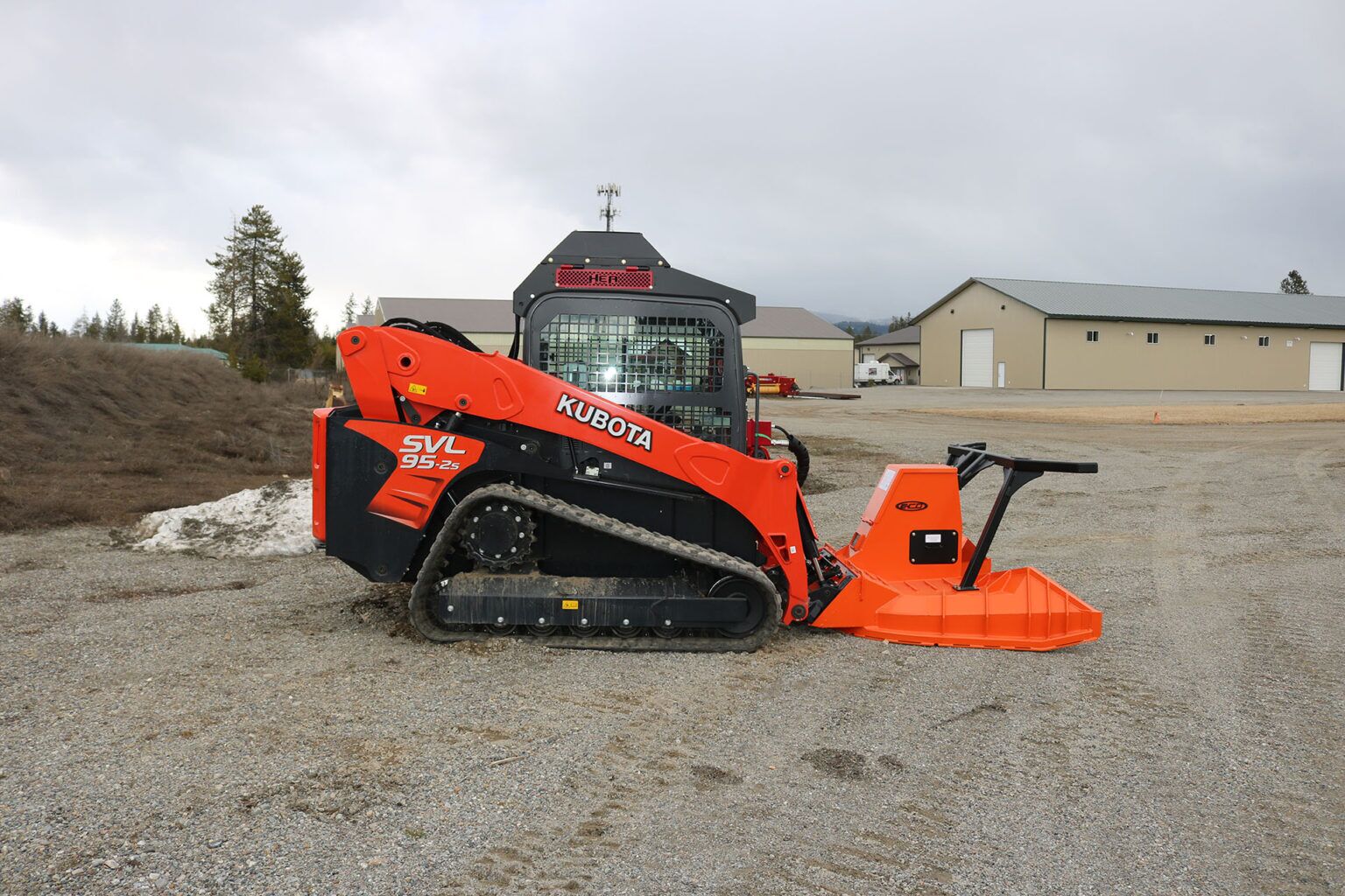 Kubota SVL95-2 Ballistic Door and Top Cab Guard and Cooler