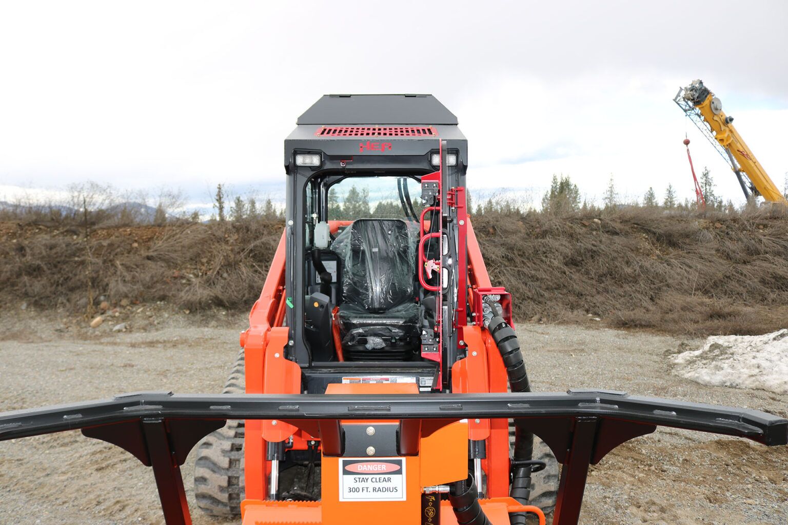 Kubota SVL95-2 Ballistic Door and Top Cab Guard and Cooler