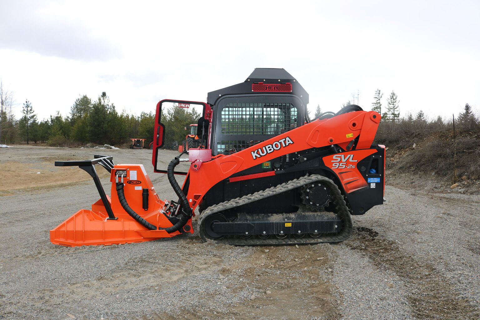 Kubota SVL95-2 Ballistic Door and Top Cab Guard and Cooler