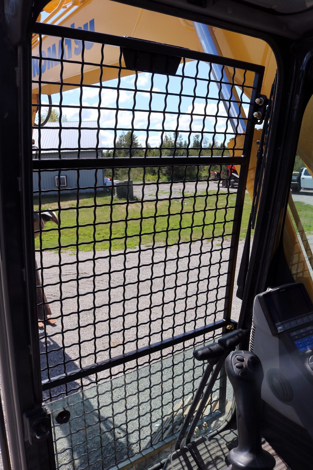 Komatsu 170LC Bolt on Screen and Top Cab Guard