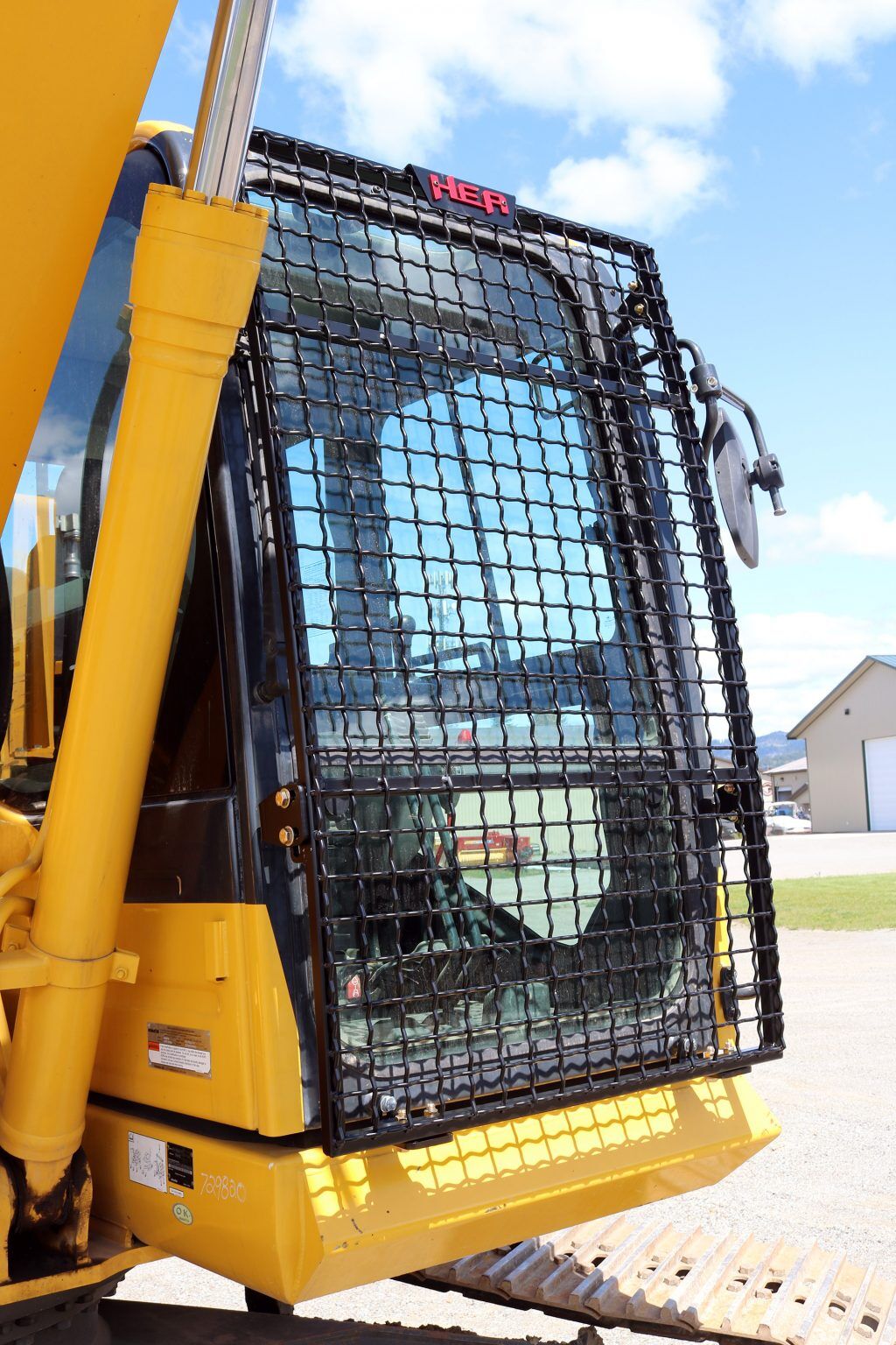 Komatsu 170LC Bolt on Screen and Top Cab Guard