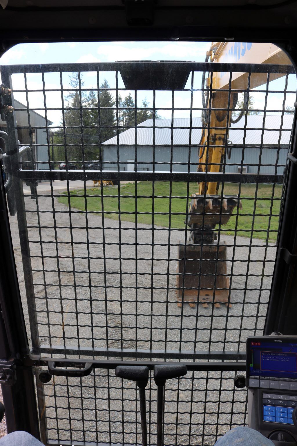 Komatsu 170LC Bolt on Screen and Top Cab Guard