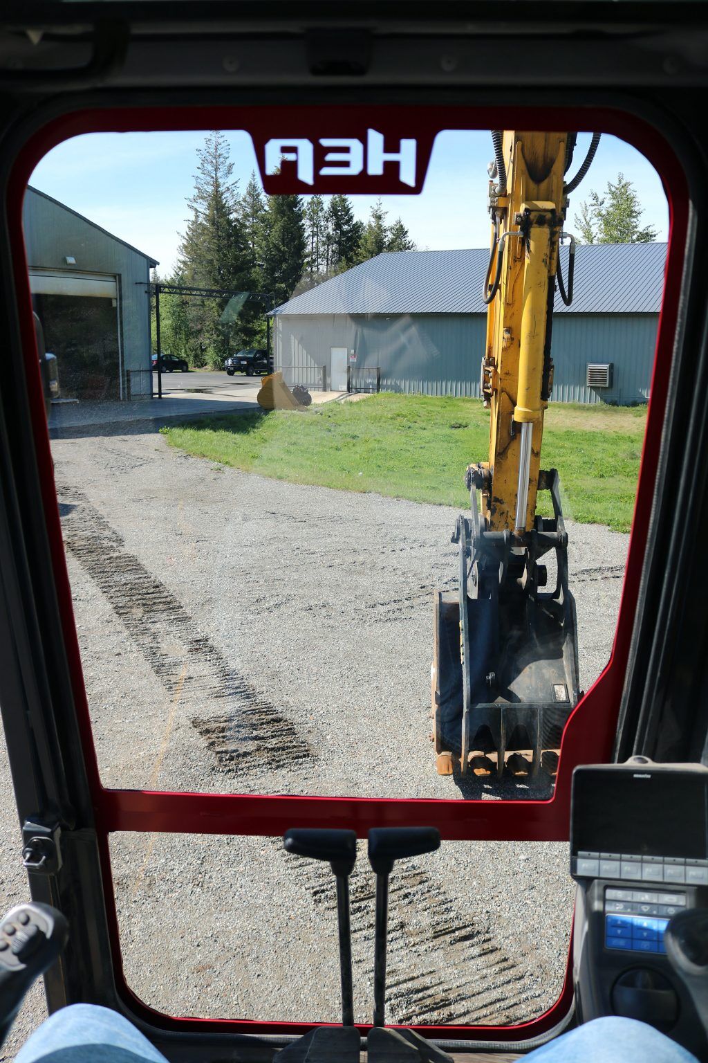 Komatsu PC170 Ballistic Window and Cab Guard