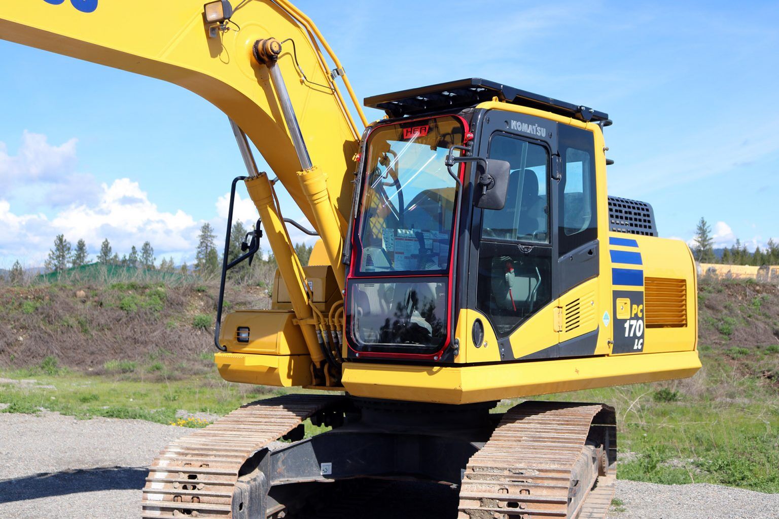 Komatsu PC170 Ballistic Window and Cab Guard