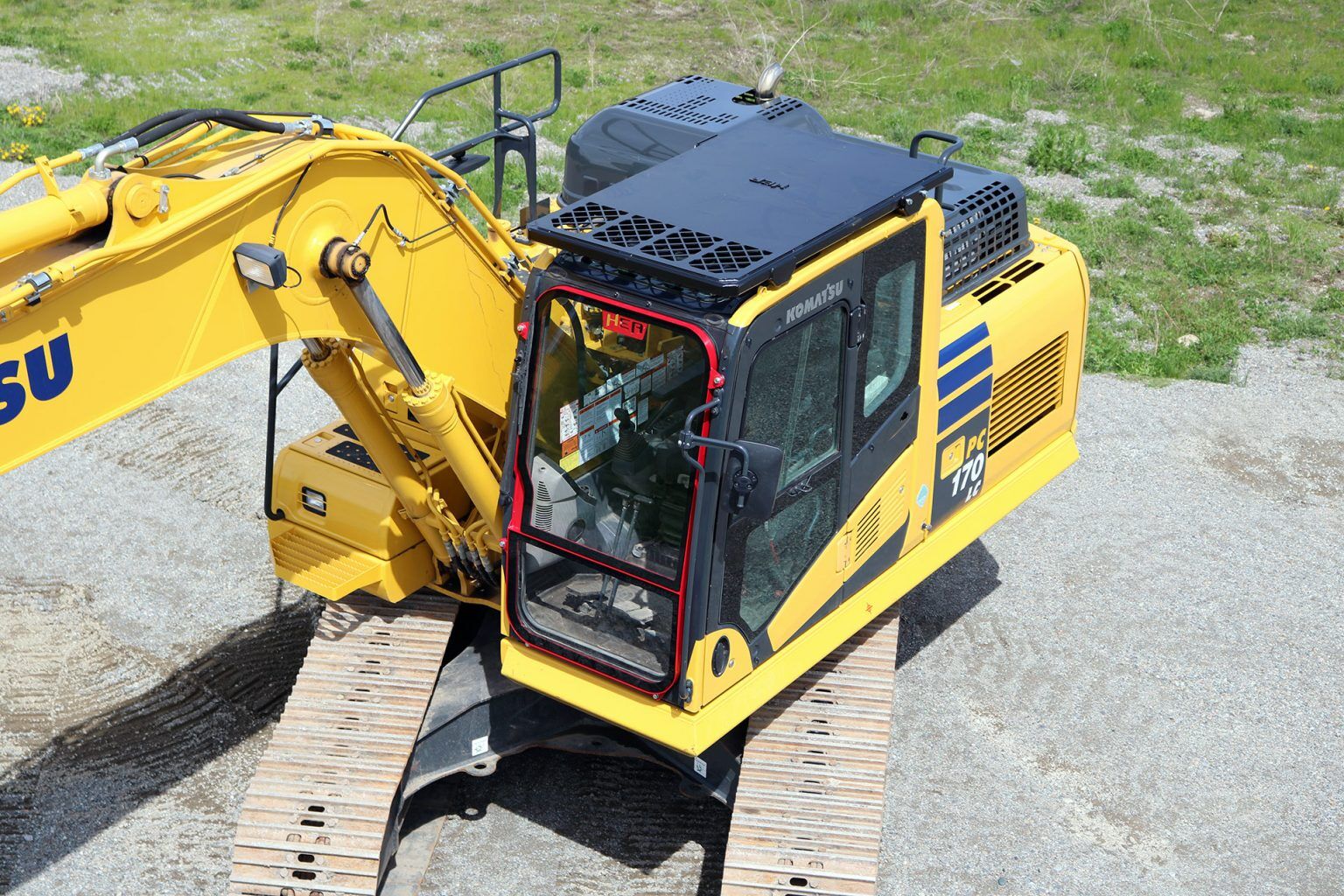 Komatsu PC170 Ballistic Window and Cab Guard