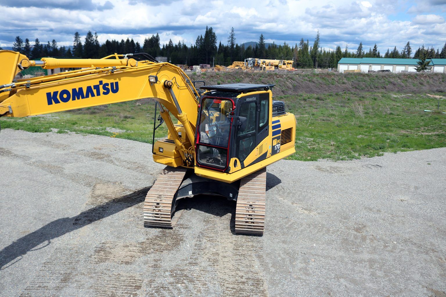 Komatsu PC170 Ballistic Window and Top Cab Guard