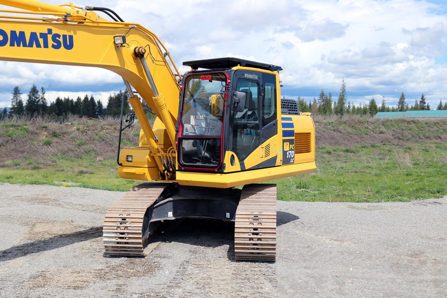 Komatsu PC170 Ballistic Window and Top Cab Guard