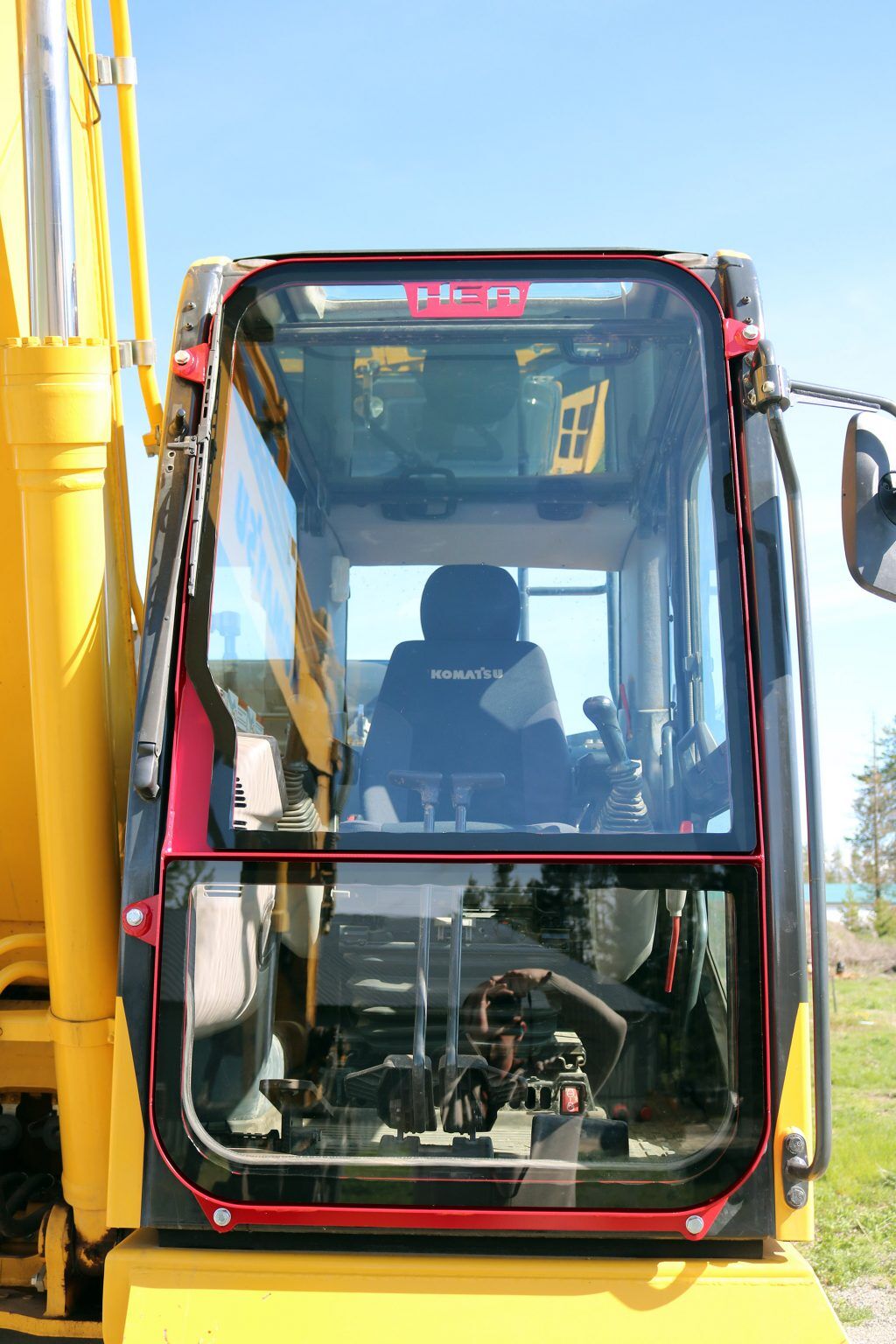 Komatsu PC170 Ballistic Window and Cab Guard