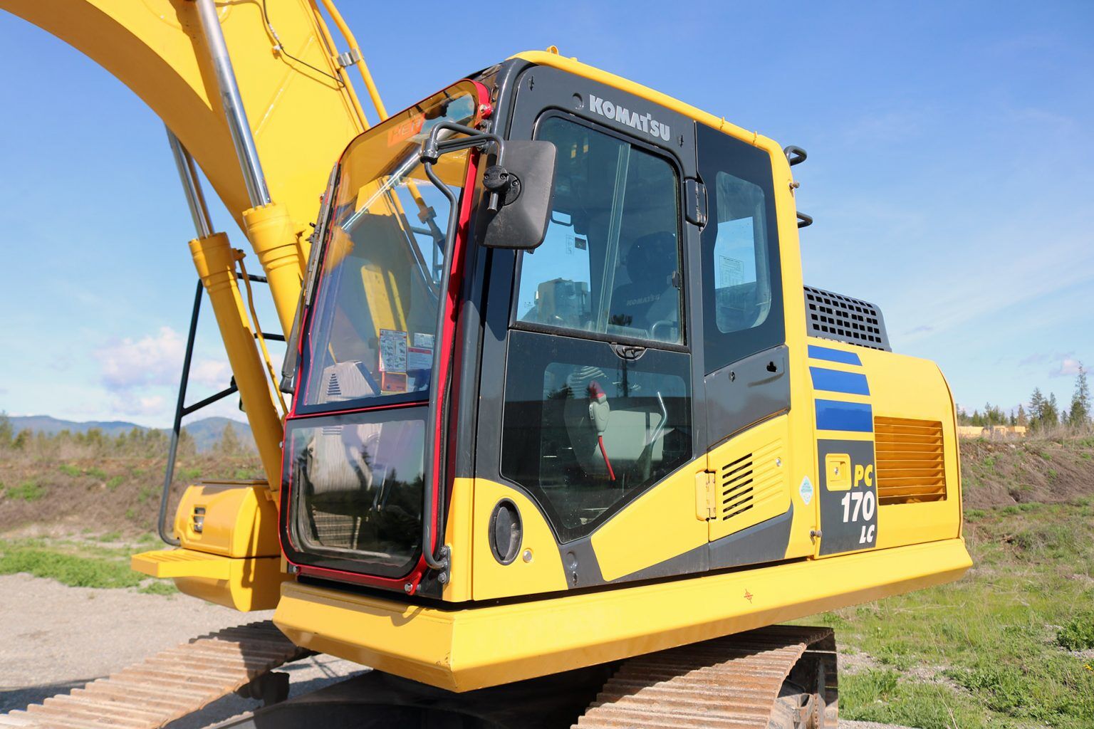 Komatsu PC170 Ballistic Window and Cab Guard