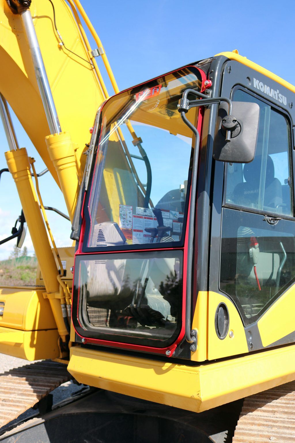 Komatsu PC170 Ballistic Window and Cab Guard