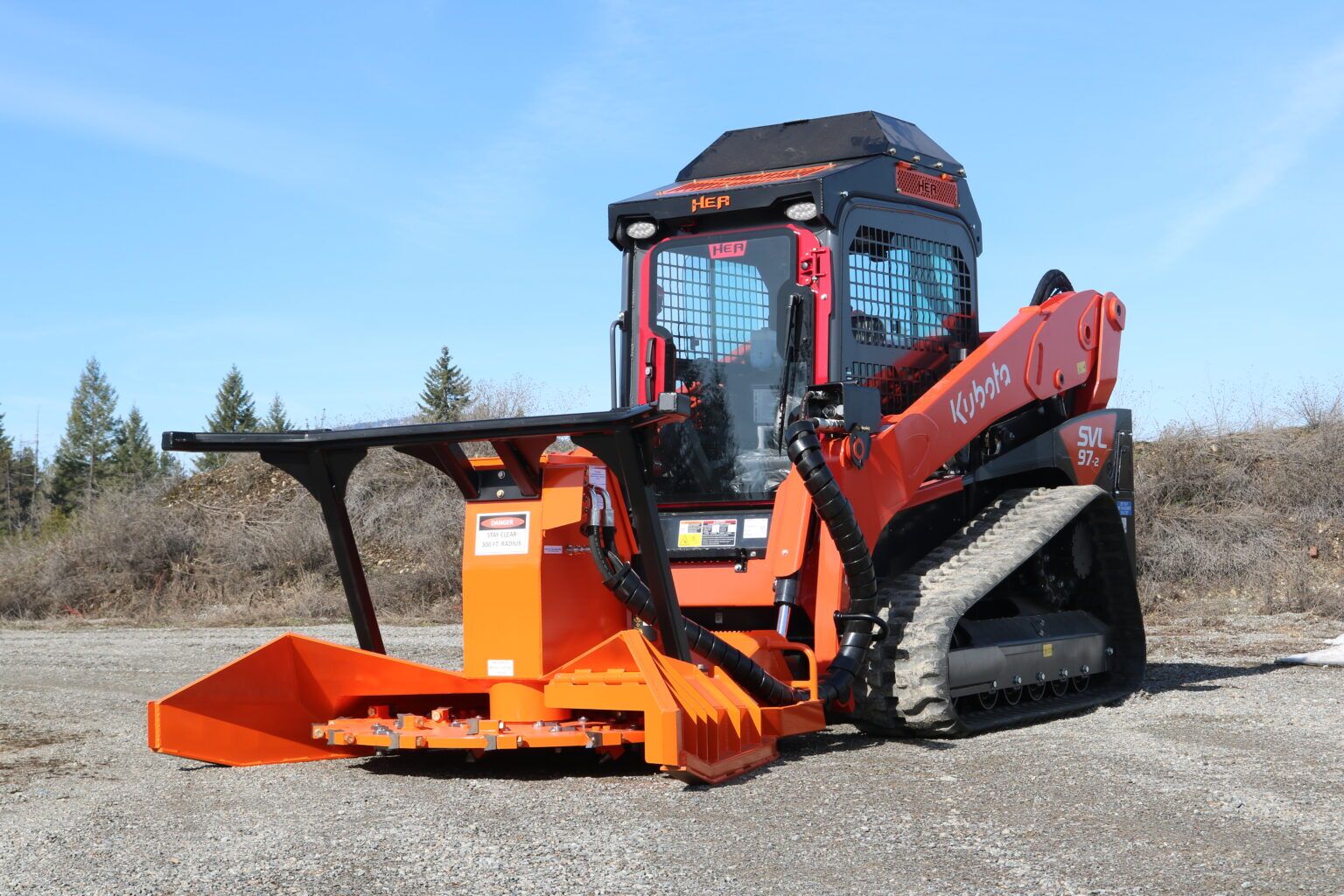 Kubota SVL 97-2 HEA Defender Ballistic Door with Top Guard and SS Eco