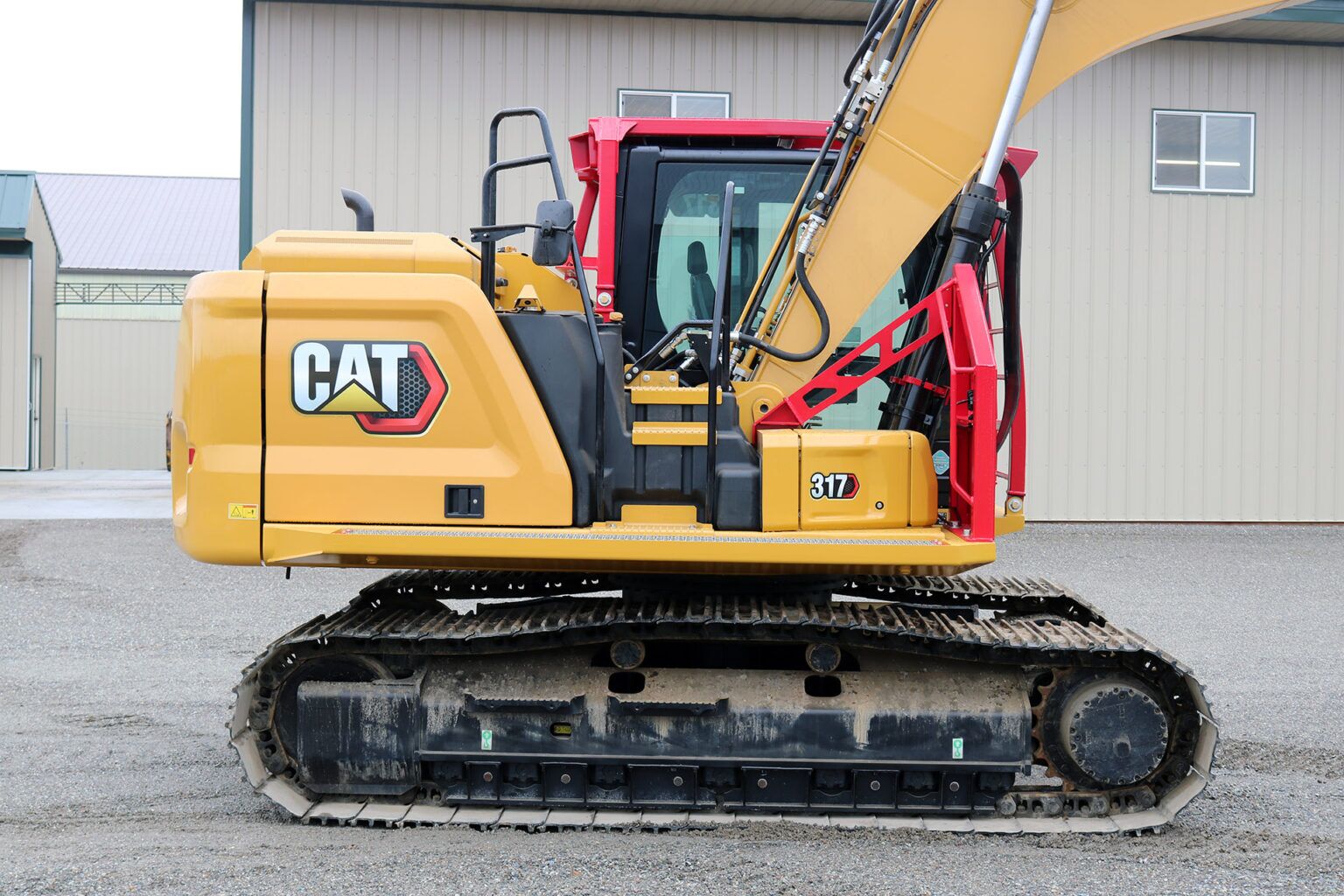 Caterpillar 317NG Excavator equipped with HEA Custom Guarding and AFE RDM44EX