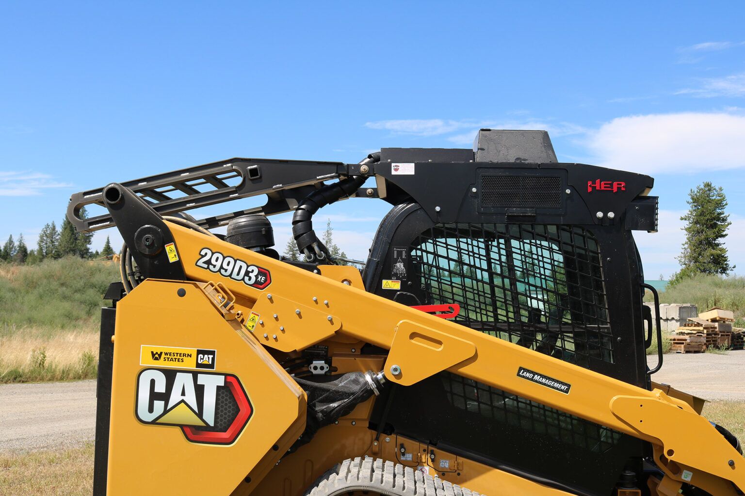 CAT 299D3 XE Land Management HEA Defender Ballistic Door, Enhanced Top Guard, and AFE SS Eco