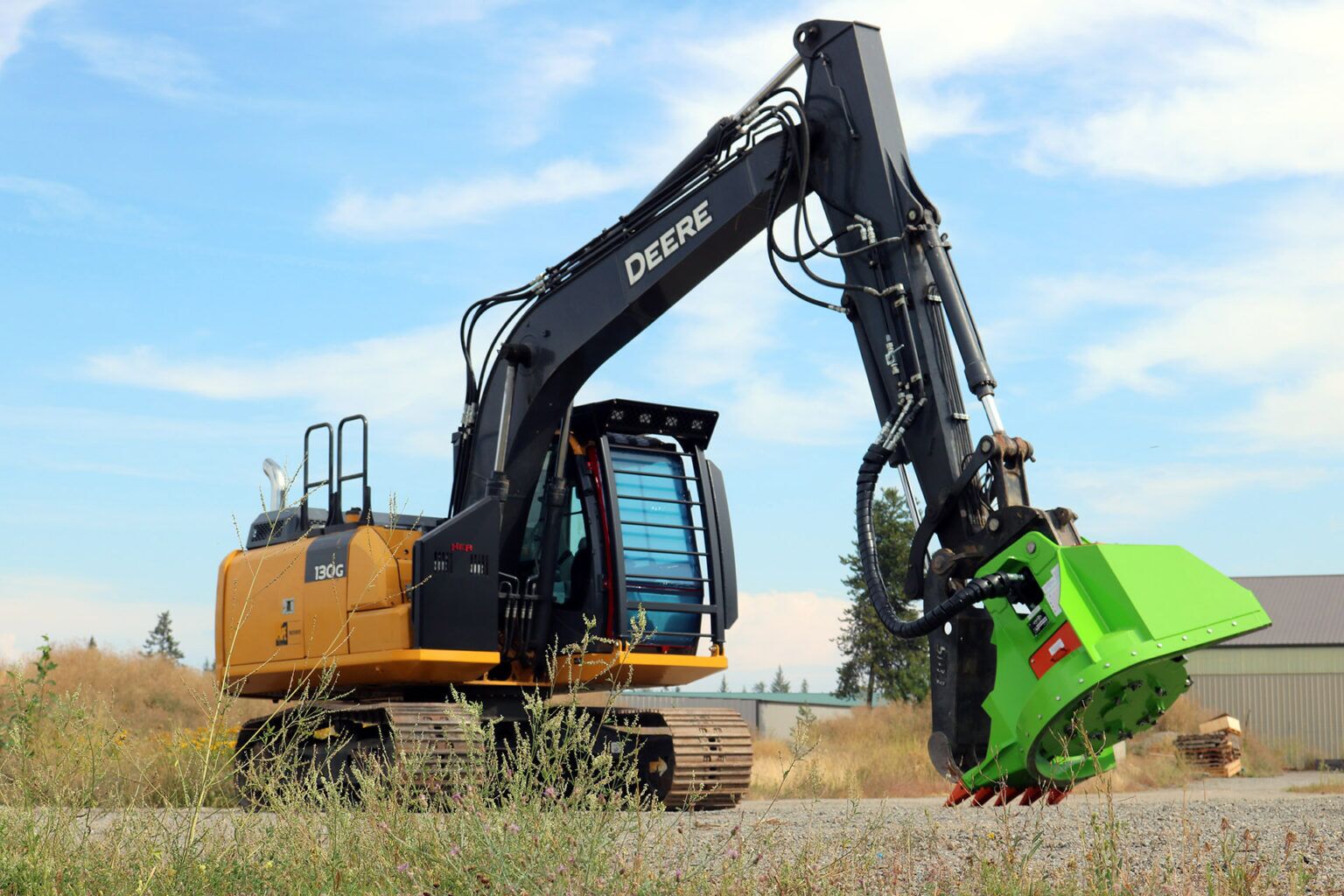 John Deere 130 ~ AFE RDM38EX and HEA Custom Guarding