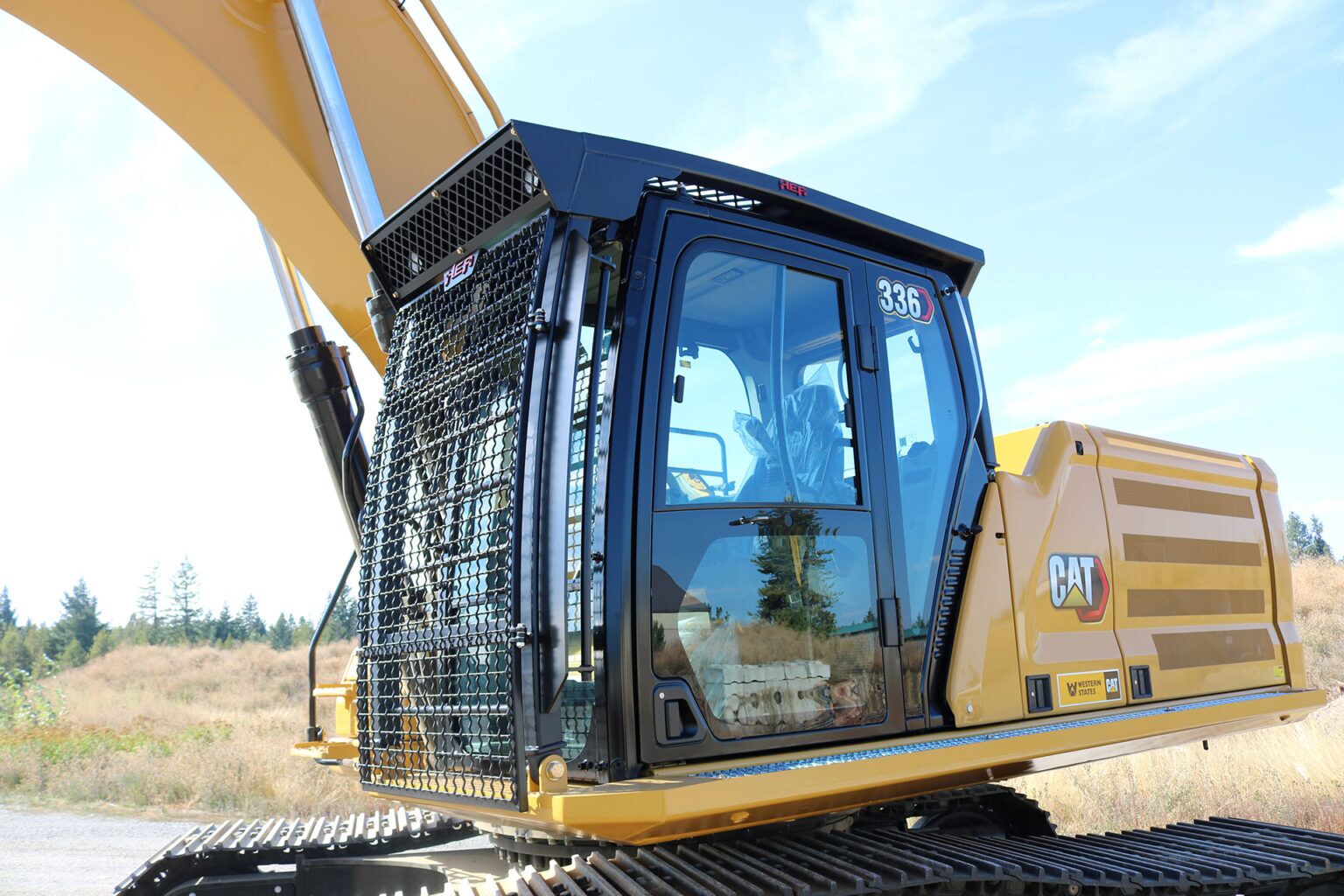 Caterpillar 336NG ~ Custom HEA Cab Guard and Running Boards