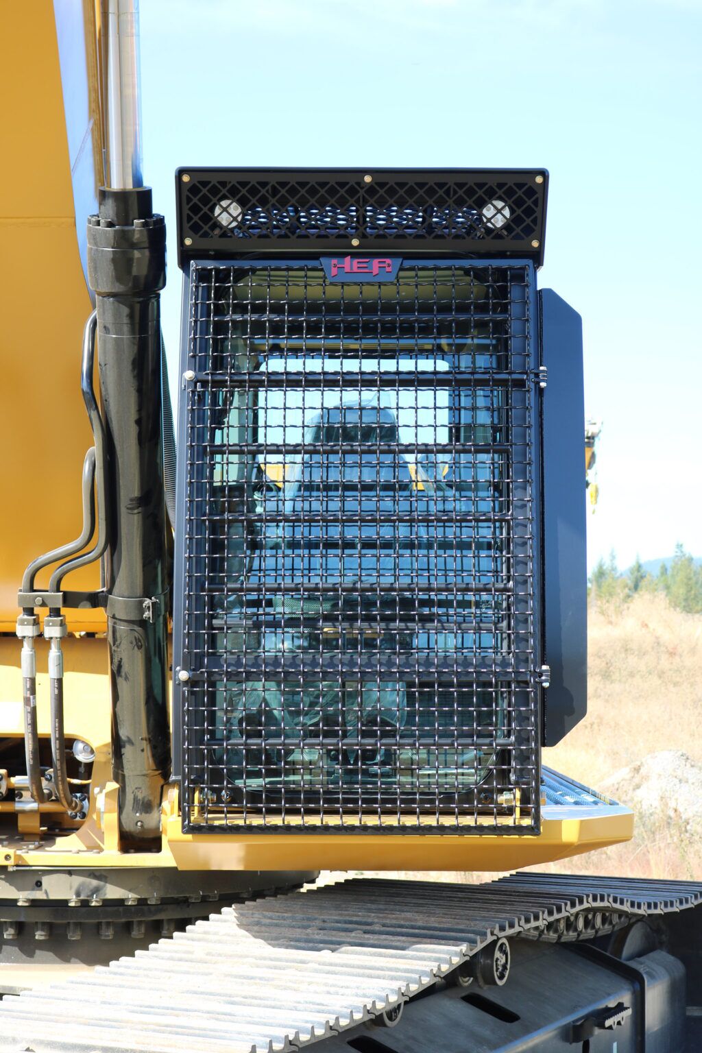 Caterpillar 336NG ~ Custom HEA Cab Guard and Running Boards