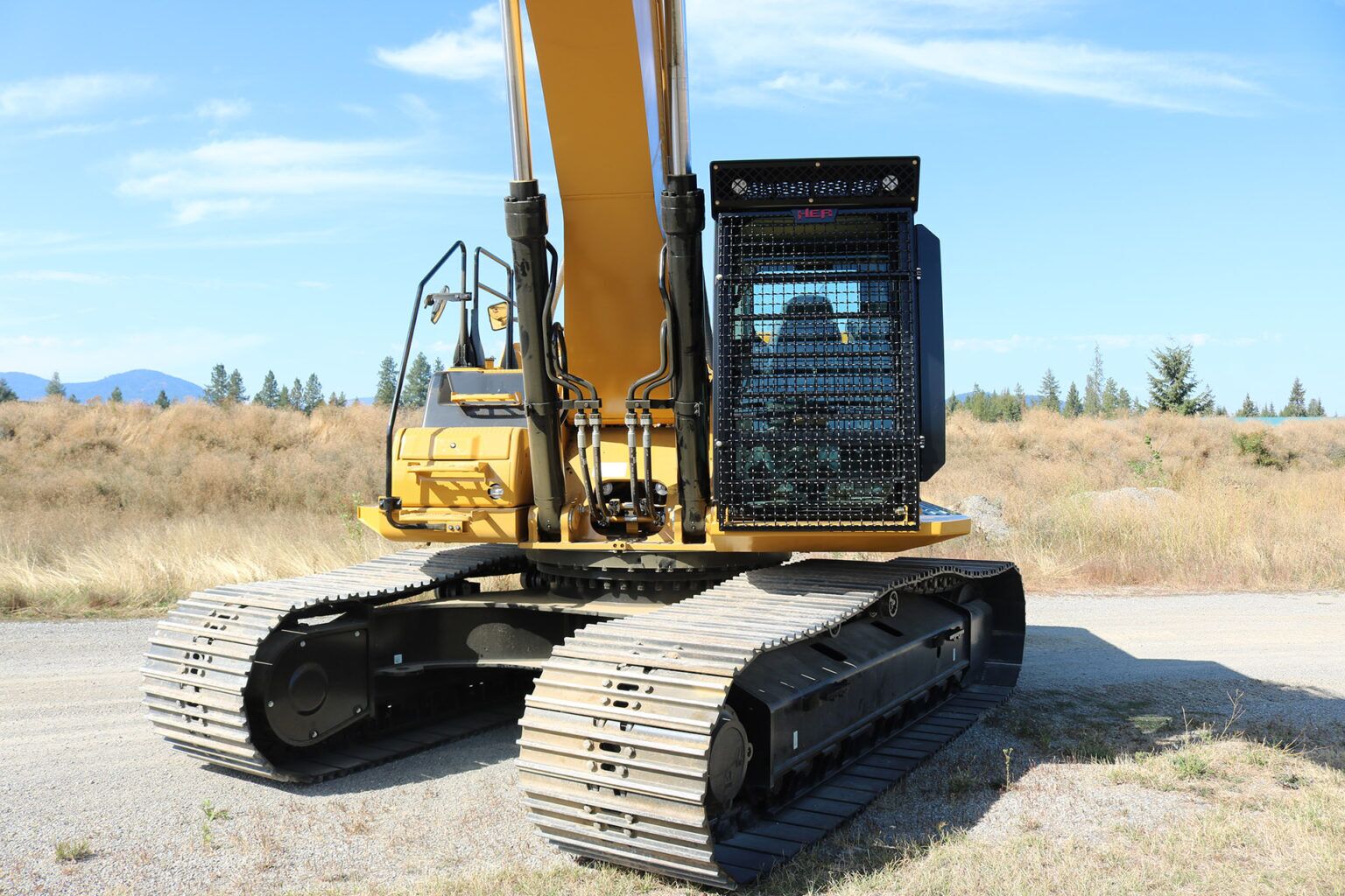 Caterpillar 336NG ~ Custom HEA Cab Guard and Running Boards